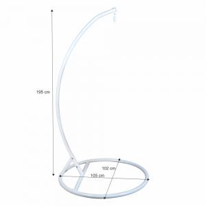 TEMPO KONDELA Otan New Typ 2 stojan na závesné hojdacie kreslo biela #1 small